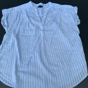 GAP Light Blue Striped Top